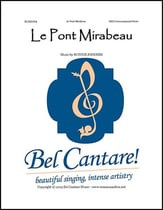 Le Pont Mirabeau SSA choral sheet music cover